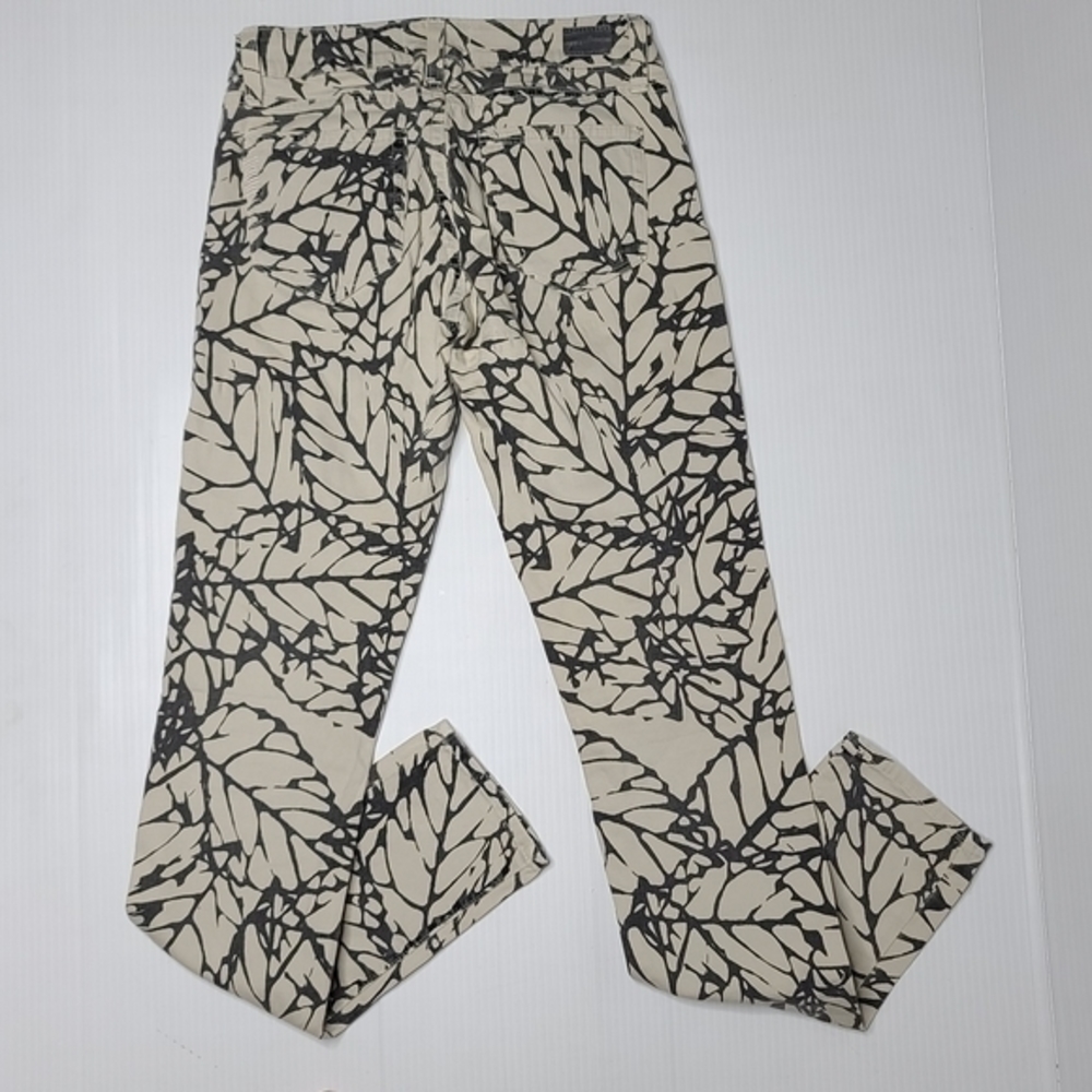 Paige 25 Cream Gray Patterned Denim‎ Skinny Jeans - Picture 2 of 6